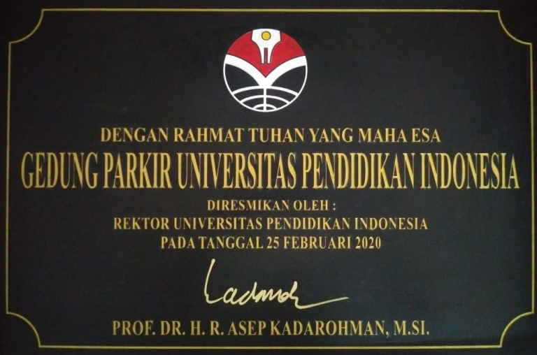 Peresmian Gedung Parkir Selatan UPI