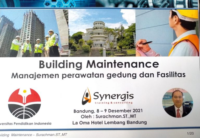 PIU AKSI ADB UPI dengan Biro Sarana dan Prasarana dalam Pelatihan Management Building Sarana dan Prasarana yang berkerja sama dengan PT. SYNERGIS Training & Consulting