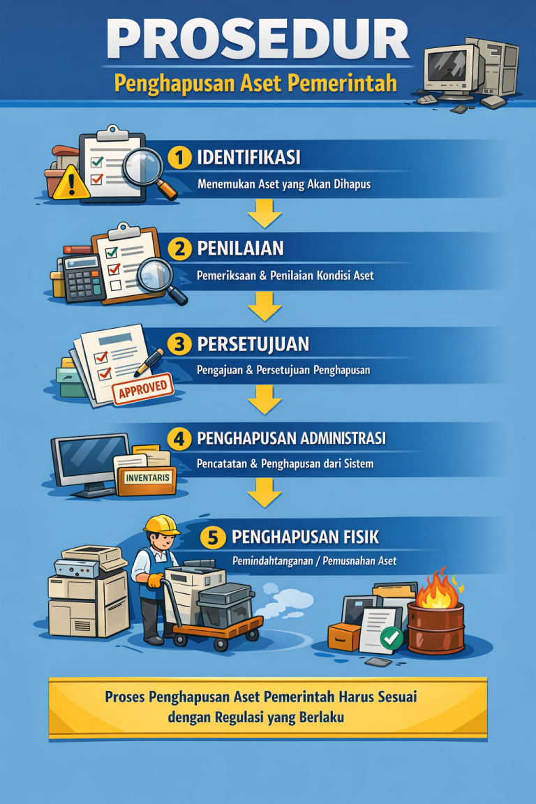 Infografis Alur Prosedur Penghapusan Aset Pemerintah